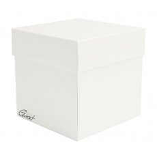 ID-272  Exploding Box  biały perłowy mazany- GoatBox 10x10x10cm