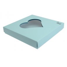 ID-2768 Pudełko na kartkę błękitne serce 14,5x14,5x4cm GoatBox