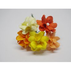 ILC-F-FILIP02 Kwiatki papierowe filipinki - mix żółte 5szt
