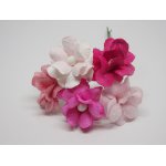 ILC-F-FILIP03 Kwiatki papierowe filipinki - mix różowe 5szt