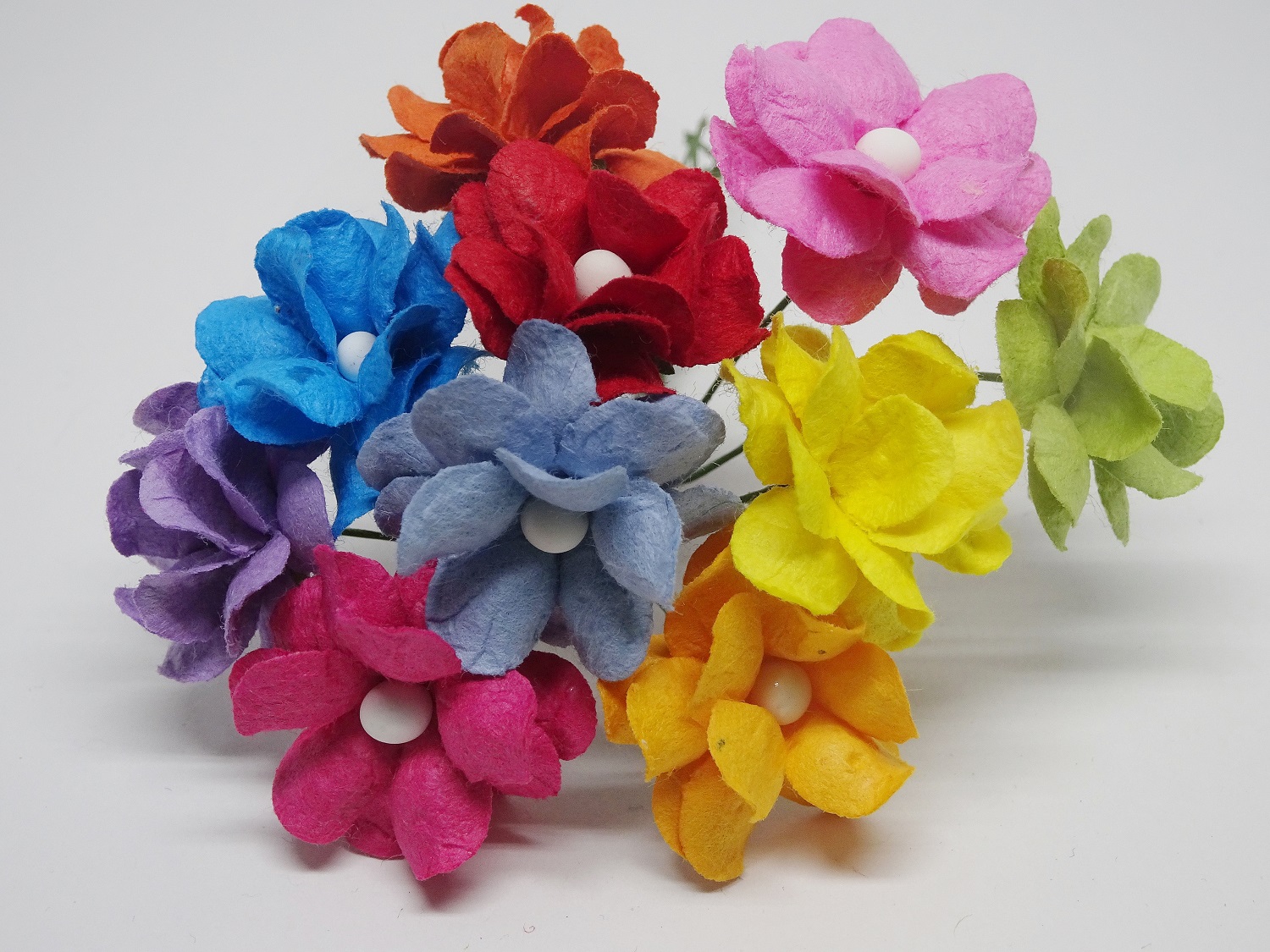  ILC-F-FILIP21 Kwiatki papierowe filipinki - mix kolorów 10 szt