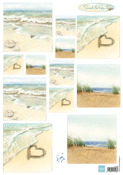  IT586 Arkusz A4 - Marianne Design - Tiny's Sand & Sea 2 - Piasek i morze 2