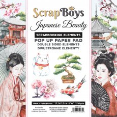 JABE-11 Bloczek papierów Pop Up Paper pad 15,2x15,2 cm Scrap Boys - JAPANESE BEAUTY