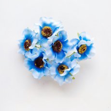 KW-A-N Kwiaty materiałowe  anemon -jasno niebieski