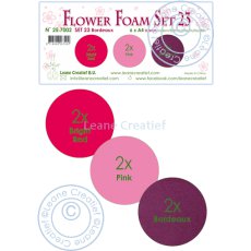 25.7002 Pianka do wykonywania kwiatków A4-zestaw 23  Bordeaux - bordowo-różowy