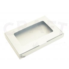 ID-2061 Pudełko na kartę podarunkową / wizytówki srebrne z okienkiem - GoatBox