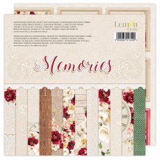 LEM-MEMO-01 MEMORIES-Bloczek papierów do scrapbookingu 30x30cm - Lemoncraft 