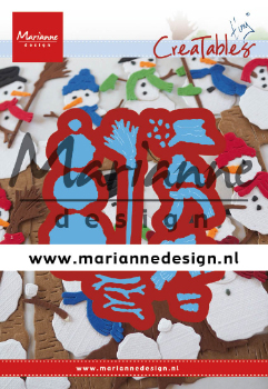  LR0631 Wykrojnik - Marianne Design - Tiny's Snowmen - bałwanek