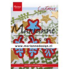 LR0634 Wykrojnik Marianne Design - CreaTables - Christmas Green - listki i gwiazdka