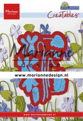  LR0649 Wykrojnik Marianne Design - CreaTables - PETRA'S VIOLETS - fiołki, kwiatki
