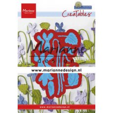 LR0649 Wykrojnik Marianne Design - CreaTables - PETRA'S VIOLETS - fiołki, kwiatki