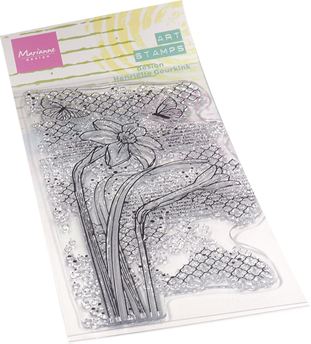  MM1641 Stemple Marianne Design - Art stamps - Daffodile - kwiaty, zonkil, tło