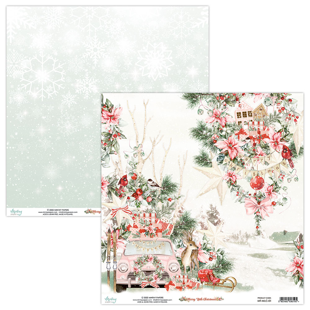  MT-MLC-08 MerryLittle Christmas - Bloczek papierów MINTAY PAPERS 15,2x15,2cm