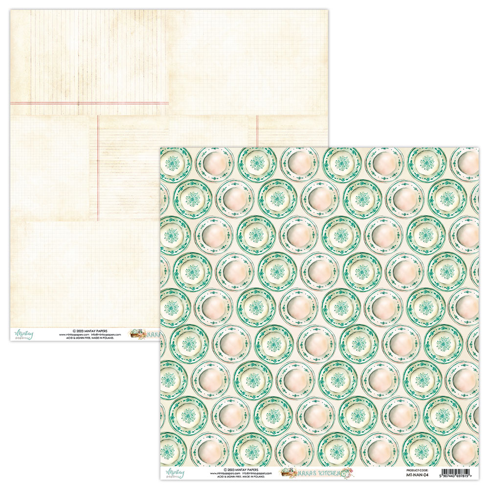  MT-NAN-08 Nana's Kitchen - Bloczek papierów MINTAY PAPERS 15,2x15,2cm