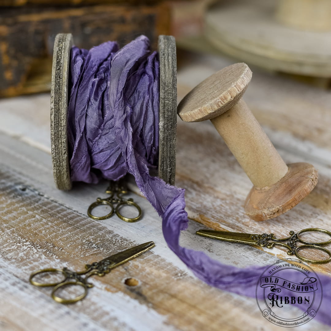  OLDS-07 old fashion ribbons-wstążki w stylu vintage - fiolet