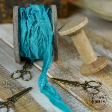 OLDS-24 old fashion ribbons-wstążki w stylu vintage - morski turkus