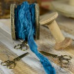 OLDS-53 old fashion ribbons-wstążki w stylu vintage - TURKUS