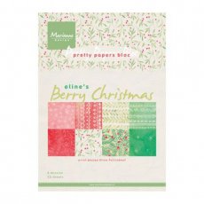 PB7053 Zestaw papierów A5 Marianne Design- Eline's Berry Christmas