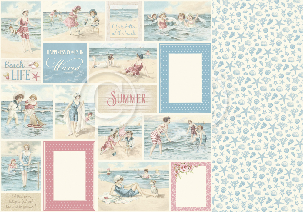  PD16010 Papier dwustronny 30,5x30,5cm-Seaside Stories-Beach life 