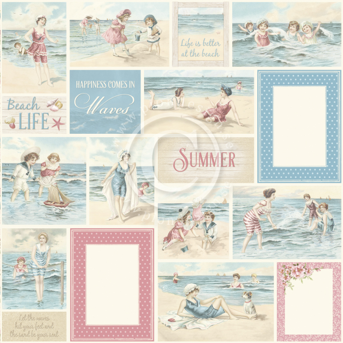  PD16010 Papier dwustronny 30,5x30,5cm-Seaside Stories-Beach life 