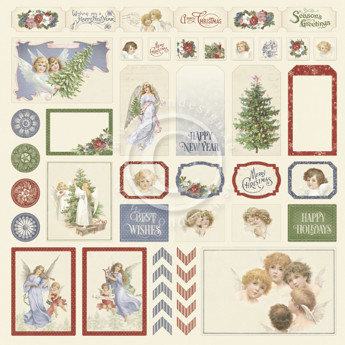  PD30016 Papier jednostronny 30,5x30,5cm  - Cut outs II -A Christmas to remember