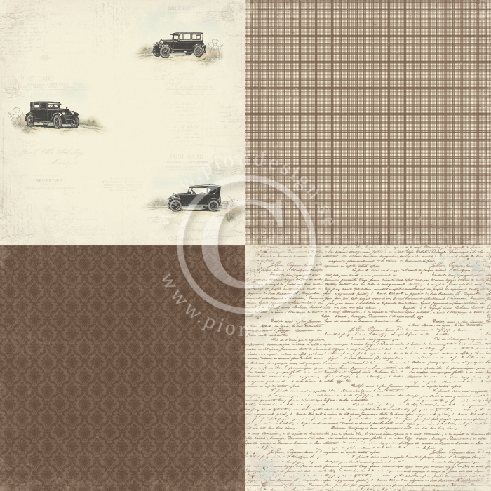  PD7502 Papier jednostronny- Mister Tom's Treasures - 6x6- Vintage Automobiles