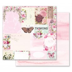 PM849306 Papier dwustronny metaliczny 30,5x30,5cm - Misty Rose - Their Words for Each Other