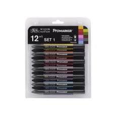 PROM12-005 Zestaw promarkerów - Winsor&Newton - Set 1 - 12szt+blender