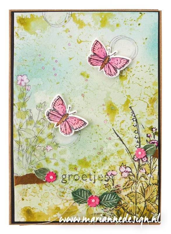  PS8078 Maska Marianne Design - Craft stencil - A5 - TINY'S BUTTERFLY TEXTURES