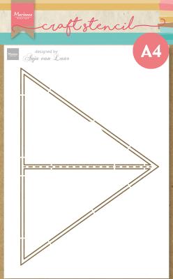  PS8131 Maska Marianne Design - Anja's Triangle card - A4 - kartka trójkąt
