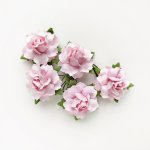 R19-004 Róże papierowe - różowe  -5szt