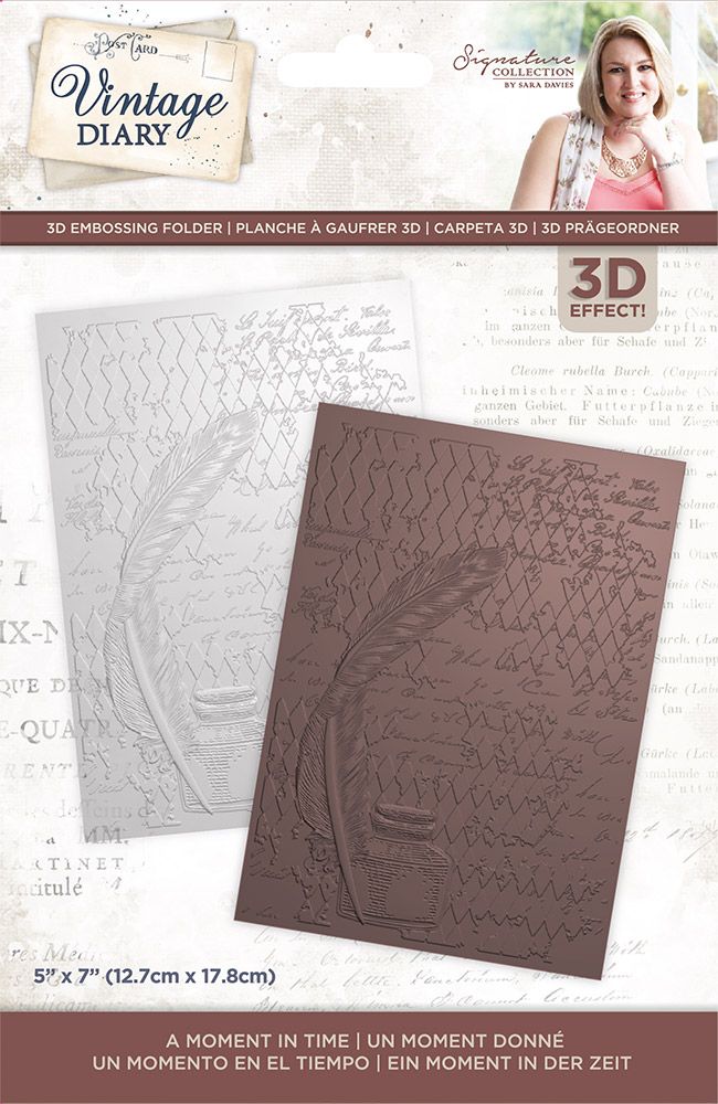  S-VD-EF5-3D-AMIT Folder do embossingu 3D A Moment In Time - pióro 12,7x17,78 cm
