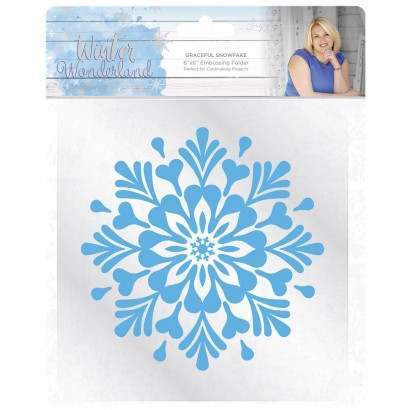  S-WW-EF6-GSF Folder do embossingu Winter Wonderland - Graceful Snowflake 15,2x15,2 cm