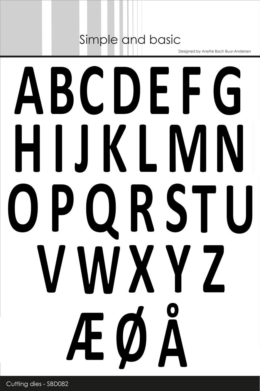  SBD082 Wykrojnik Simple and Basic-alfabet XXL