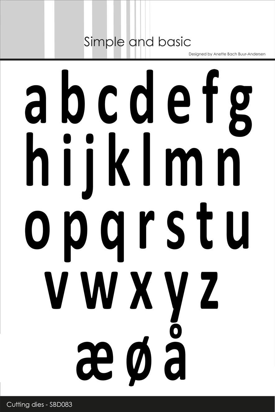  SBD083 Wykrojnik Simple and Basic-alfabet małe litery XXL