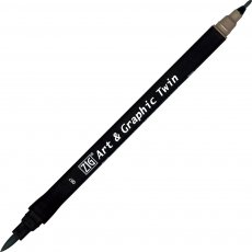 TUT-80-087 Pisak pędzelkowy Kuretake Zig- Art&Graphic  -GRAY BROWN
